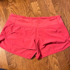 Lululemon Sonic Pink Speed-Up Shorts
